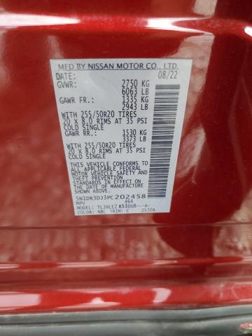 5N1DR3DJ3PC202458 - 2023 NISSAN PATHFINDER PLATINUM Qırmızı foto 13
