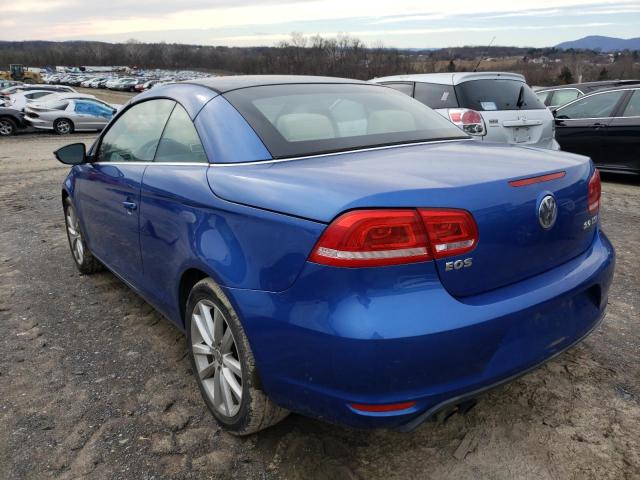 WVWBW7AH8CV011159 - 2012 VOLKSWAGEN EOS KOMFORT BLUE photo 3