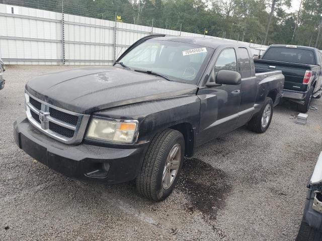 1D7HW42N78S510451 - 2008 DODGE DAKOTA SLT BLACK photo 1