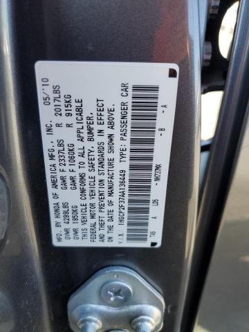 1HGCP2F37AA136449 - 2010 HONDA ACCORD LX 灰色 照片 13