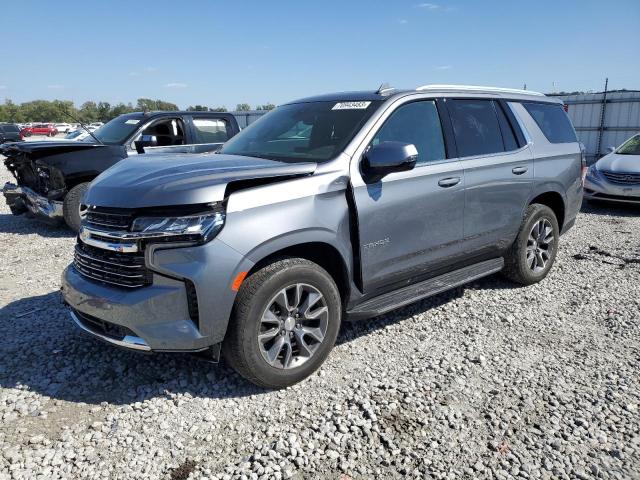 1GNSKNKD9MR142985 - 2021 CHEVROLET TAHOE K1500 LT GRAY photo 1