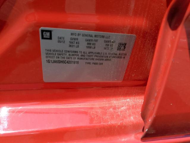 1G1JA6SH6C4201916 - 2012 CHEVROLET SONIC LT LS RED photo 12