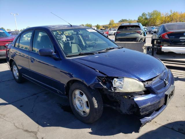 JHMES95665S003030 - 2005 HONDA CIVIC HYBRID BLUE photo 4