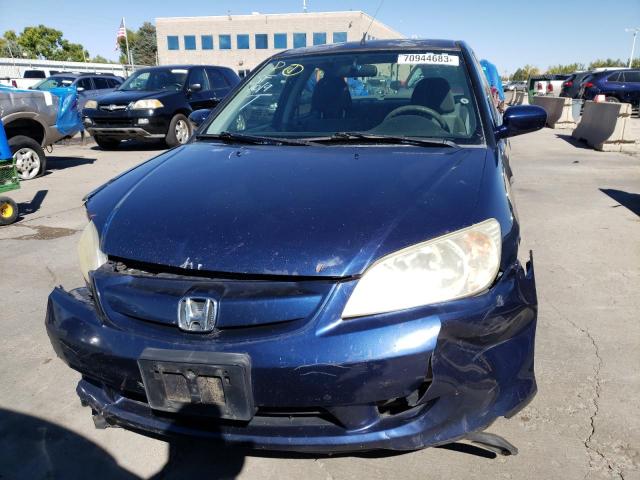 JHMES95665S003030 - 2005 HONDA CIVIC HYBRID BLUE photo 5