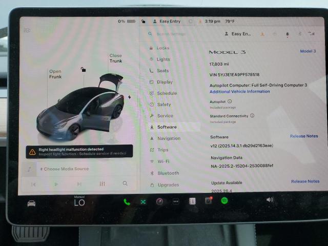 5YJ3E1EA9PF578518 - 2023 TESLA MODEL 3 灰色 照片 9