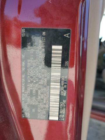 5TBRU34176S462540 - 2006 TOYOTA TUNDRA ACCESS CAB SR5 RED photo 12