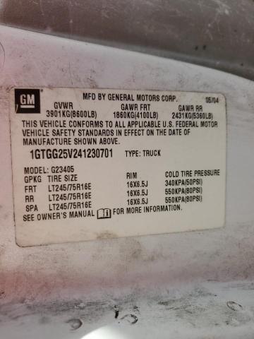 1GTGG25V241230701 - 2004 GMC SAVANA G2500 WHITE photo 13