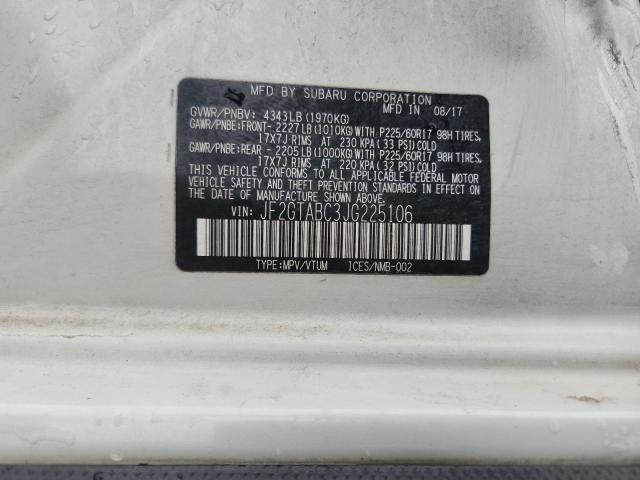 JF2GTABC3JG225106 - 2018 SUBARU CROSSTREK PREMIUM WHITE photo 14