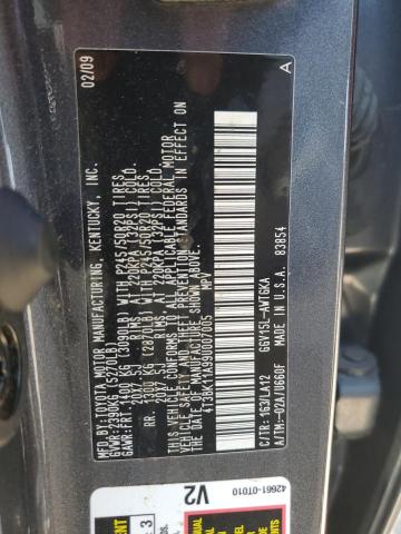 4T3BK11A99U007005 - 2009 TOYOTA VENZA 灰色 照片 13