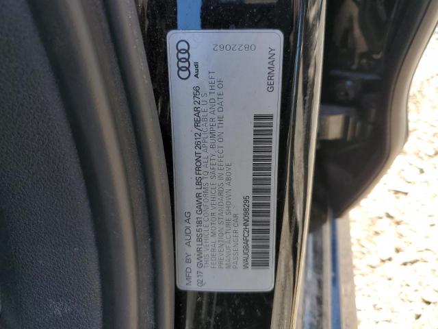 WAUG8AFC2HN098295 - 2017 AUDI A6 PREMIUM PLUS BLACK photo 12