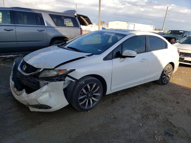 19XFB2F90FE021159 - 2015 HONDA CIVIC EXL WHITE photo 1