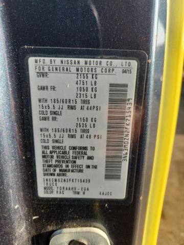 3N63M0ZN2FK715439 - 2015 CHEVROLET CITY EXPRE LT YELLOW photo 14