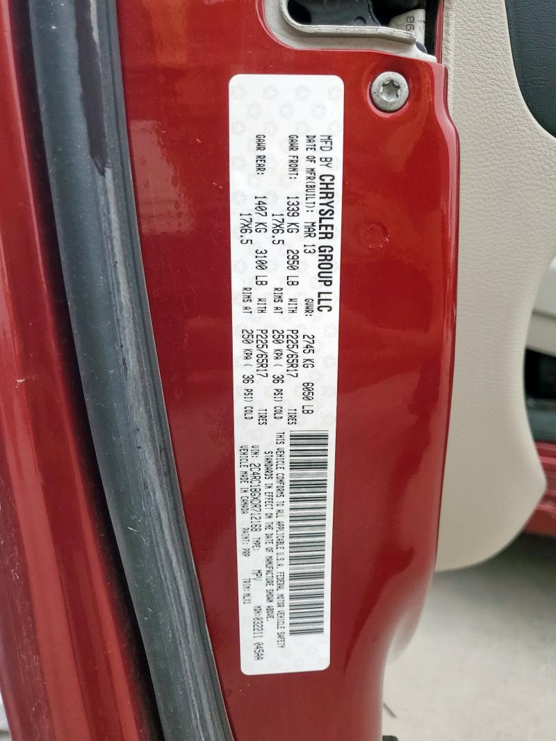 2C4RC1BGXDR712168 - 2013 CHRYSLER TOWN & COU TOURING 红色 照片 13