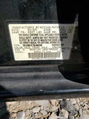 3N1AB61E79L666268 - 2009 NISSAN SENTRA 2.0 BLACK photo 12