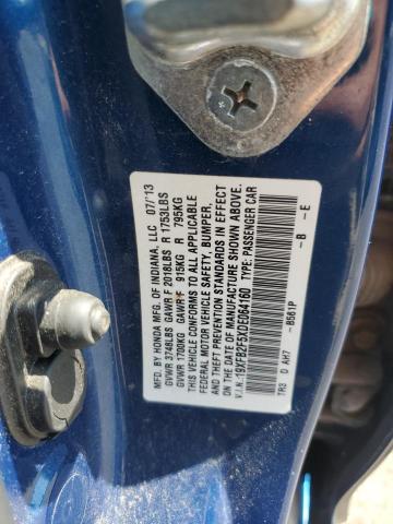 19XFB2F5XDE064160 - 2013 HONDA CIVIC LX BLUE photo 12