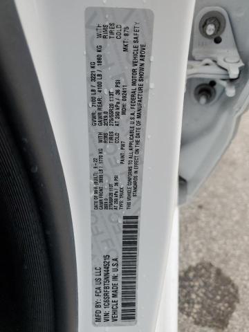 1C6SRFBT5NN445215 - 2022 RAM 1500 BIG HORN/LONE STAR WHITE photo 13