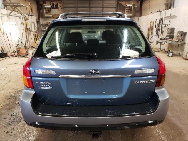 4S4BP61C767332559 - 2006 SUBARU LEGACY OUTBACK 2.5I BLUE photo 6