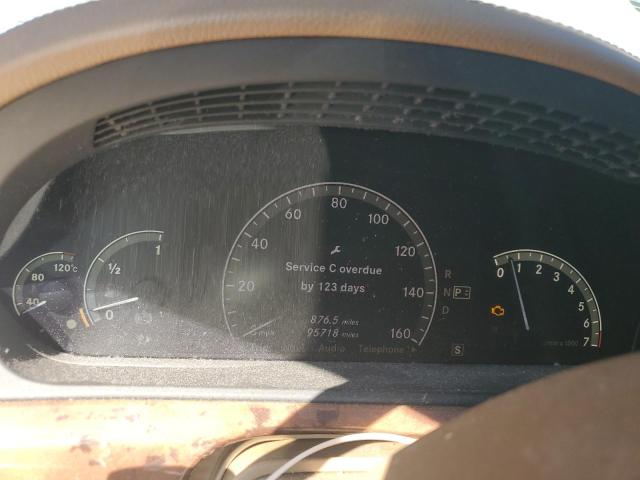 WDDNG86X39A261981 - 2009 MERCEDES-BENZ S 550 4MATIC WHITE photo 9