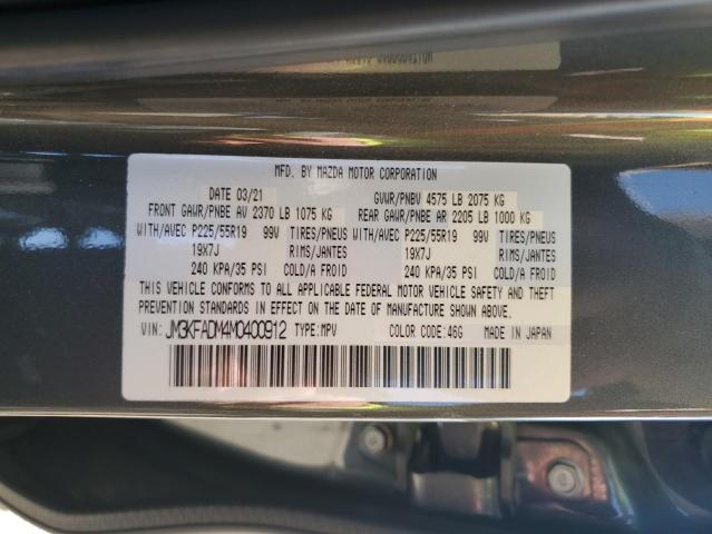 JM3KFADM4M0400912 - 2021 MAZDA CX-5 GRAND TOURING GRAY photo 14