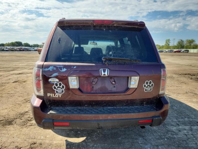 5FNYF28537B001734 - 2007 HONDA PILOT EXL BURGUNDY photo 6