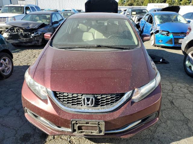 19XFB2F52FE291801 - 2015 HONDA CIVIC LX BURGUNDY photo 5