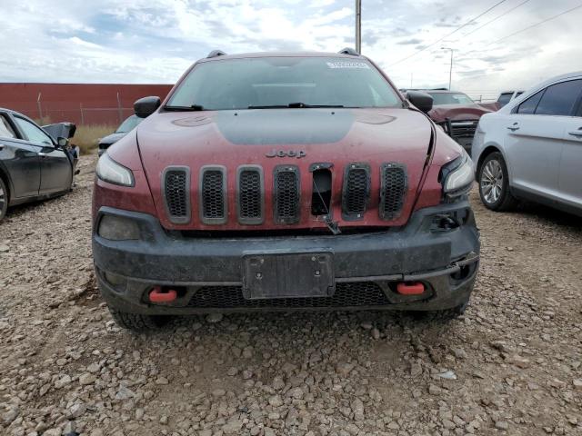 1C4PJMBS9EW173697 - 2014 JEEP CHEROKEE TRAILHAWK BURGUNDY photo 5