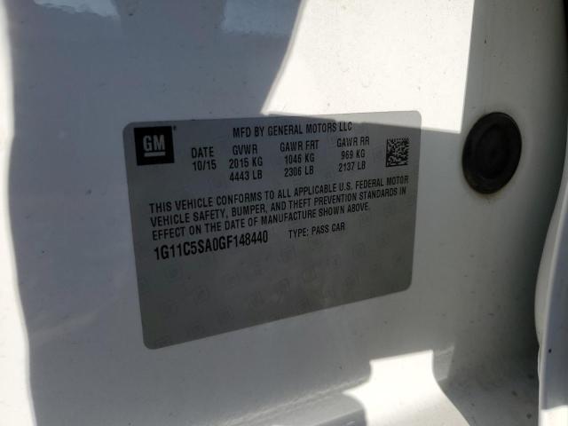 1G11C5SA0GF148440 - 2016 CHEVROLET MALIBU LIM LT Ақ фото 12