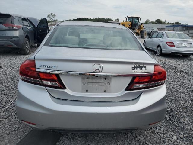 19XFB2F51DE053063 - 2013 HONDA CIVIC LX SILVER photo 6