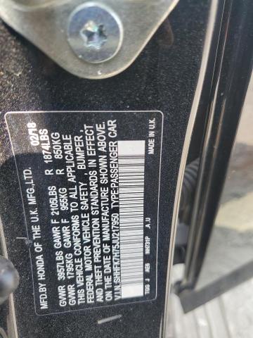 SHHFK7H75JU217950 - 2018 HONDA CIVIC EXL შავი ფოტო 12