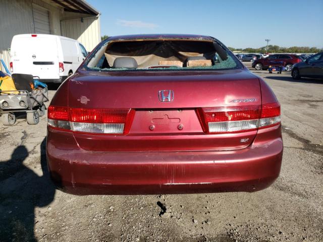 1HGCM56683A109557 - 2003 HONDA ACCORD EX RED photo 6