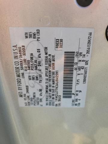 1FMZU77K34UB42591 - 2004 FORD EXPLORER S 银色 照片 12