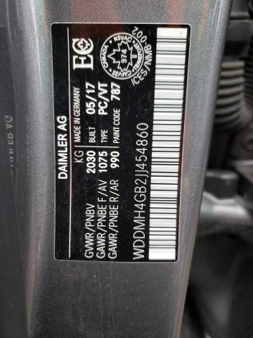 WDDMH4GB2JJ454860 - 2018 MERCEDES-BENZ B 250 4MATIC GRAY photo 14