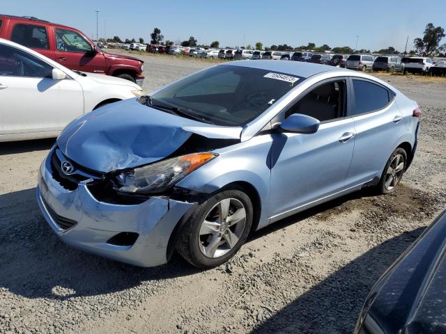 KMHDH4AE0CU445021 - 2012 HYUNDAI ELANTRA GLS BLUE photo 1