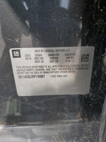 1G11A5SL0FF139887 - 2015 CHEV MALIBU LS GRAY photo 12