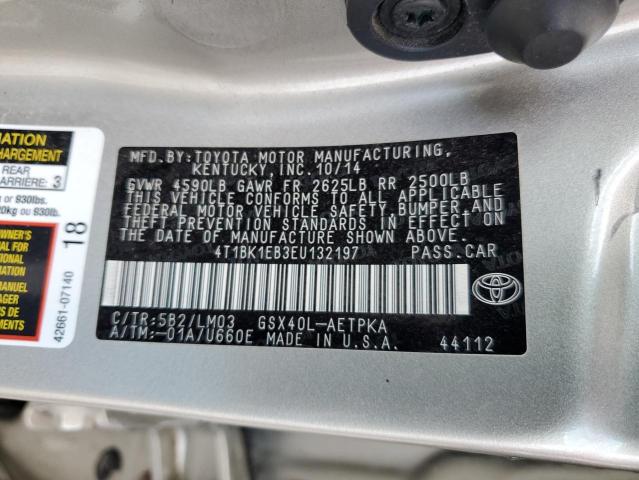 4T1BK1EB3EU132197 - 2014 TOYOTA AVALON BASE Bej foto 13