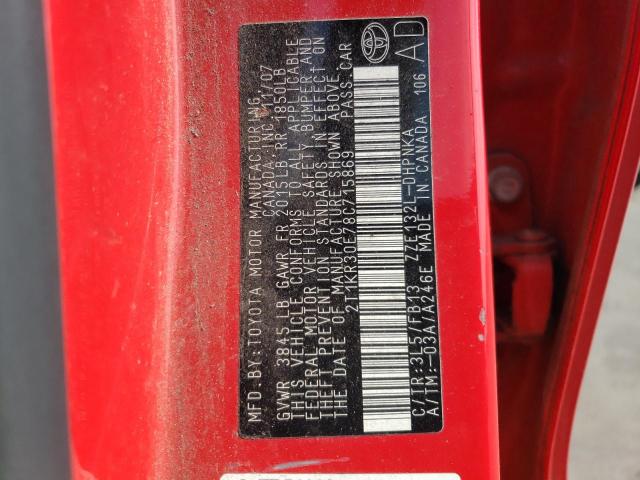 2T1KR30E78C715869 - 2008 TOYOTA COROLLA MATRIX XR RED photo 12