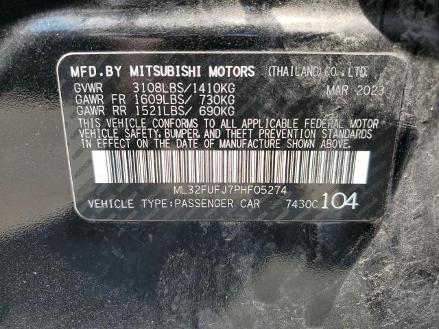 ML32FUFJ7PHF05274 - 2023 MITSUBISHI MIRAGE G4 ES 黑色 照片 12