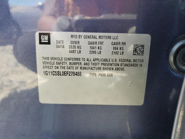 1G11C5SL0EF278488 - 2014 CHEVROLET MALIBU 1LT GRAY photo 13