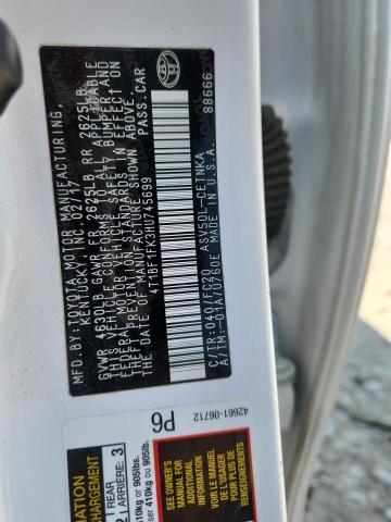 4T1BF1FK3HU745699 - 2017 TOYOTA CAMRY LE WHITE photo 12