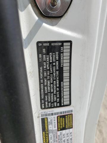 WVWBA7AHXAV012020 - 2010 VOLKSWAGEN EOS TURBO Biały zdjęcie 12