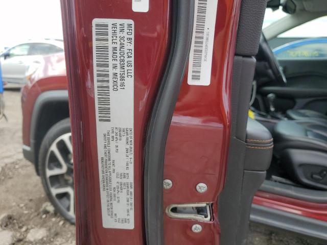 3C4NJDCB3MT586161 - 2021 JEEP COMPASS LIMITED BURGUNDY photo 13