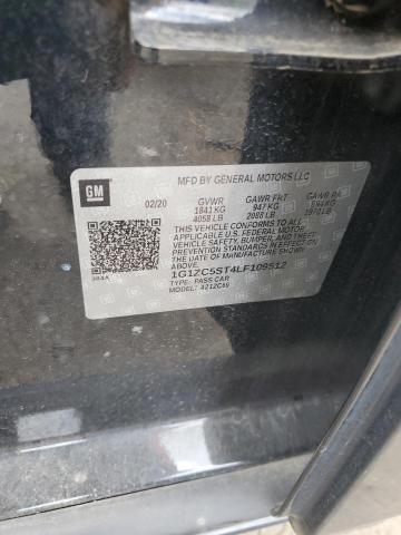 1G1ZC5ST4LF109512 - 2020 CHEVROLET MALIBU LS შავი ფოტო 12