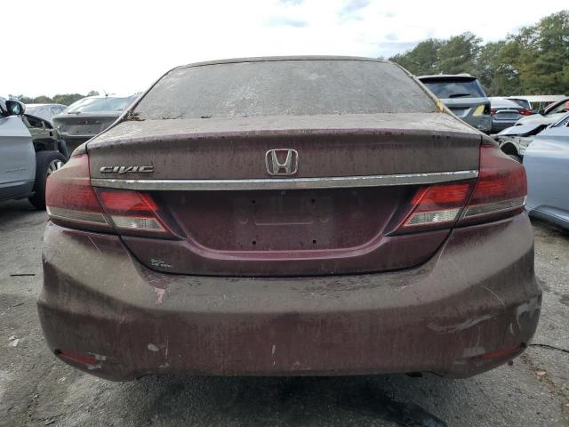 19XFB2F56FE070329 - 2015 HONDA CIVIC LX MAROON photo 6