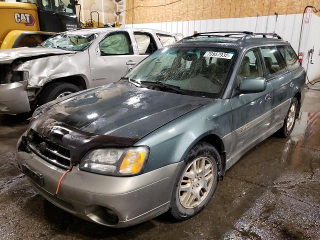 4S3BH806417632268 - 2001 SUBARU LEGACY OUTBACK H6 3.0 LL BEAN GREEN photo 1