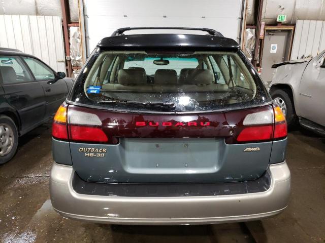 4S3BH806417632268 - 2001 SUBARU LEGACY OUTBACK H6 3.0 LL BEAN GREEN photo 6