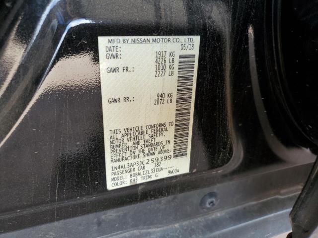 1N4AL3AP3JC259399 - 2018 NISSAN ALTIMA 2.5 Noir photo 12
