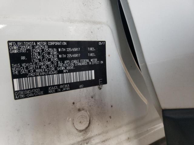 JTMZFREV4HJ140640 - 2017 TOYOTA RAV4 LE Beyaz fotoğraf 13