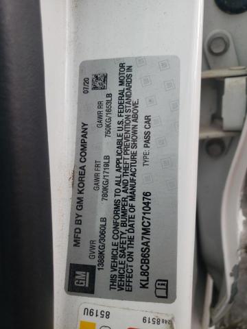 KL8CB6SA7MC710476 - 2021 CHEVROLET SPARK LS WHITE photo 13