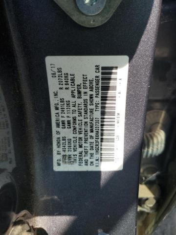 1HGCR3F8XHA037307 - 2017 HONDA ACCORD EXL GRAY photo 13