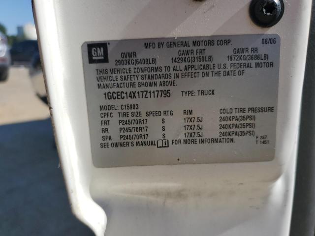 1GCEC14X17Z117795 - 2007 CHEVROLET SILVERADO C1500 CLASSIC Ağ foto 12